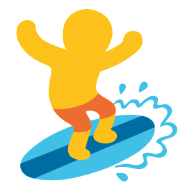 emoji android surfer