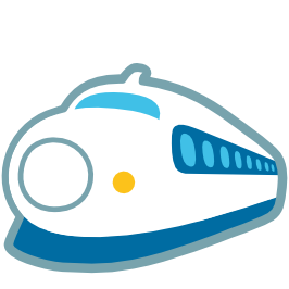 emoji android high speed train with bullet nose