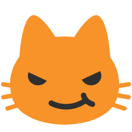 emoji android cat face with wry smile