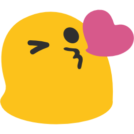 emoji android face throwing a kiss