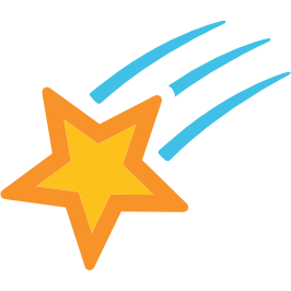 emoji android shooting star