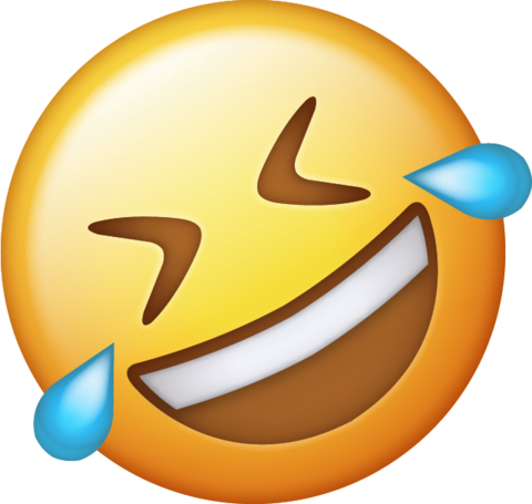 New Tears of Joy Emoji Png transparent background