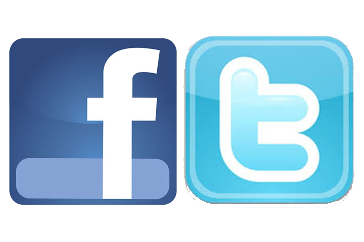 Facebook Logo and Twitter Logo Png Transparent