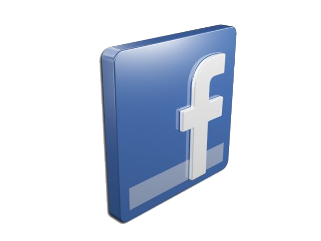 facebook icons and logos 3d model