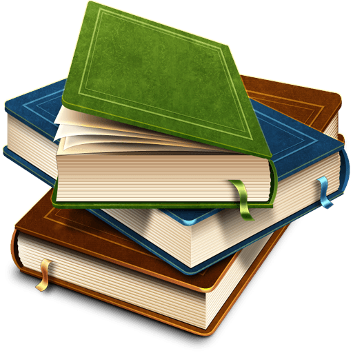 6 books png image with transparency background