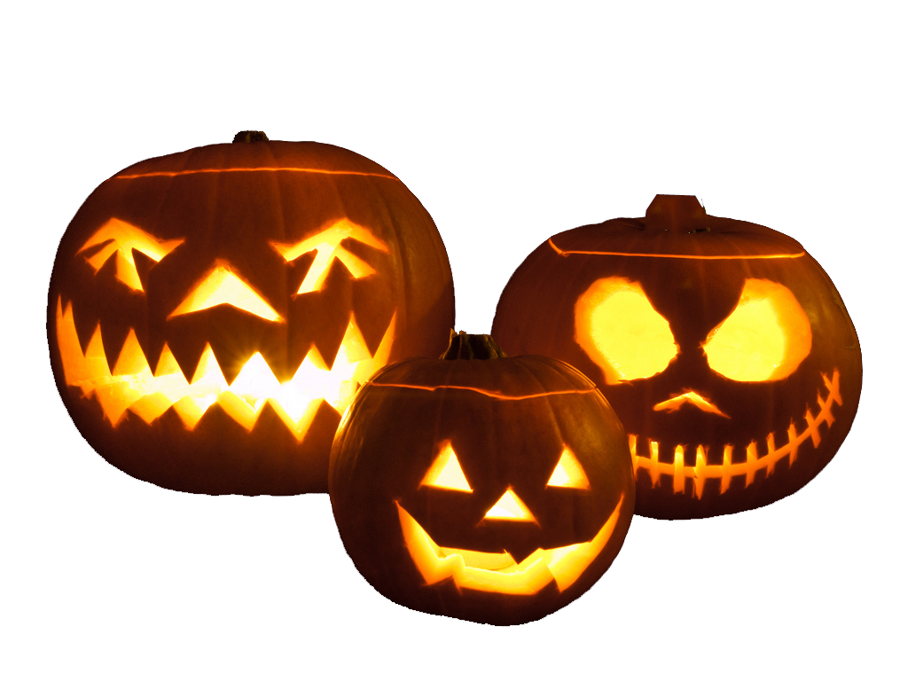 Three Halloween Pumpkins Png