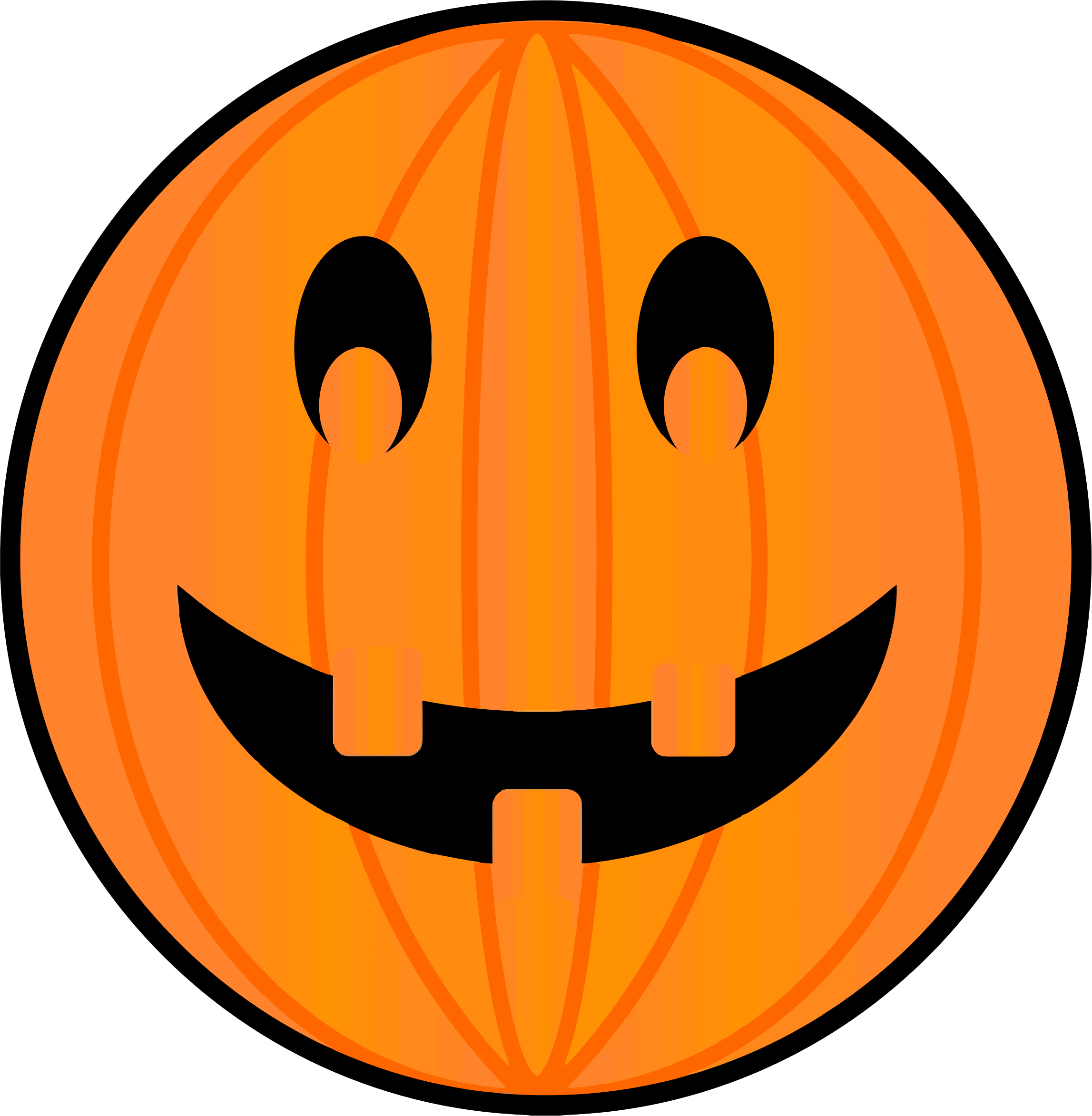 happy jack o lantern cartoon