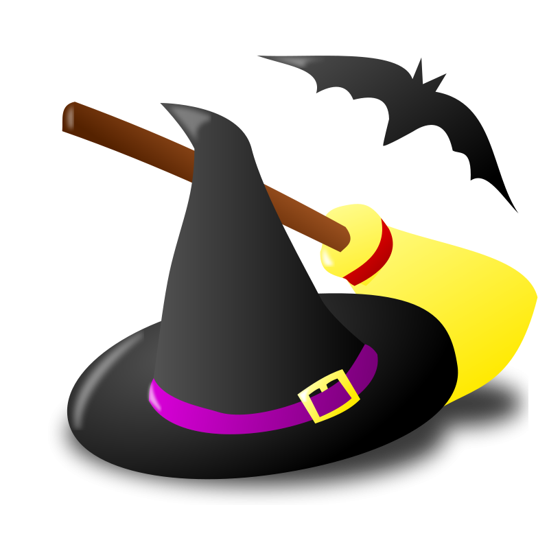 Graphics of halloween witches and sorceress clip art