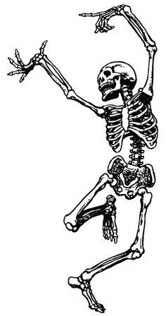 Vintage halloween clip art fancy skeleton man skeletons