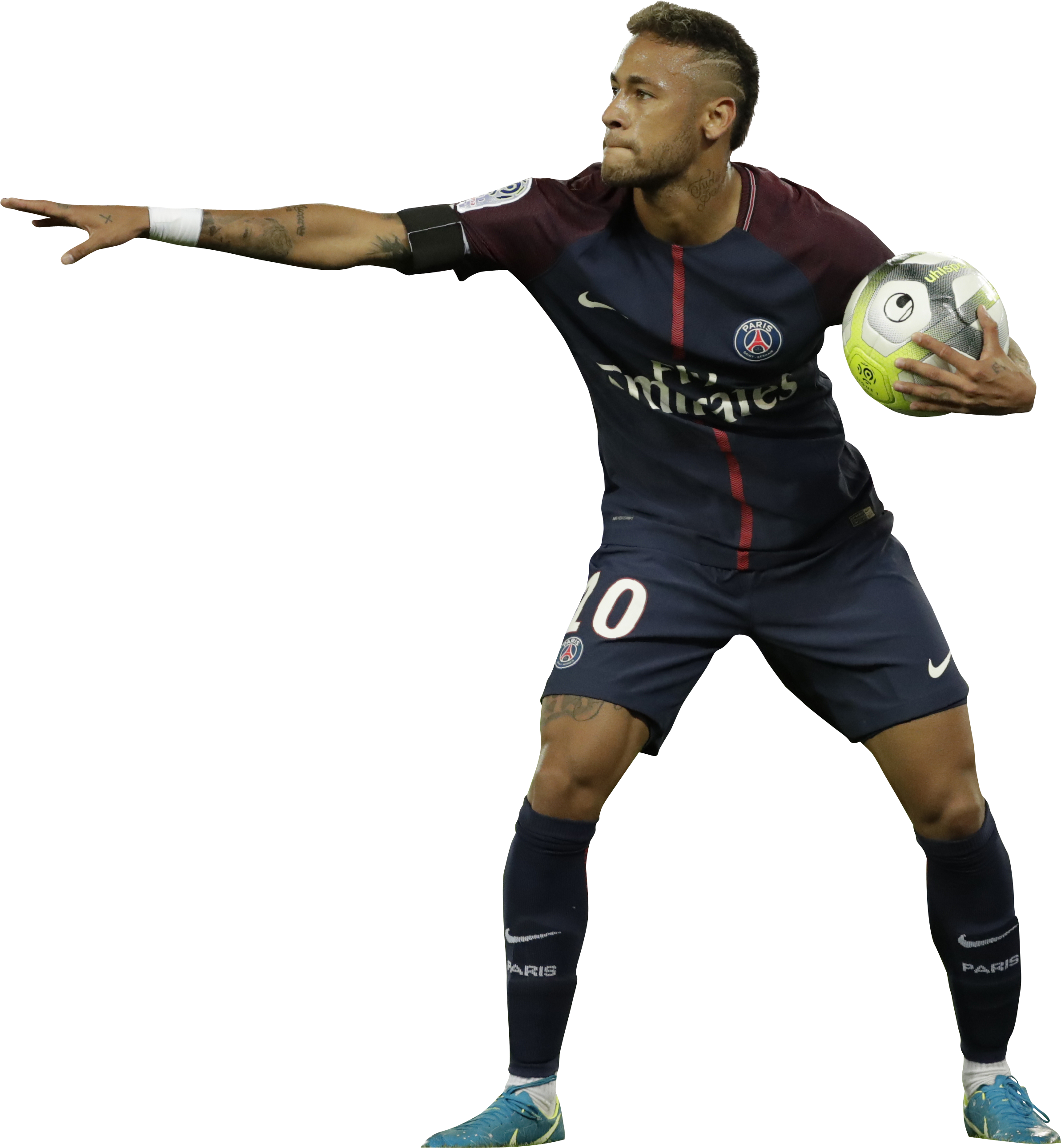 Neymar PSG 2017 with ball