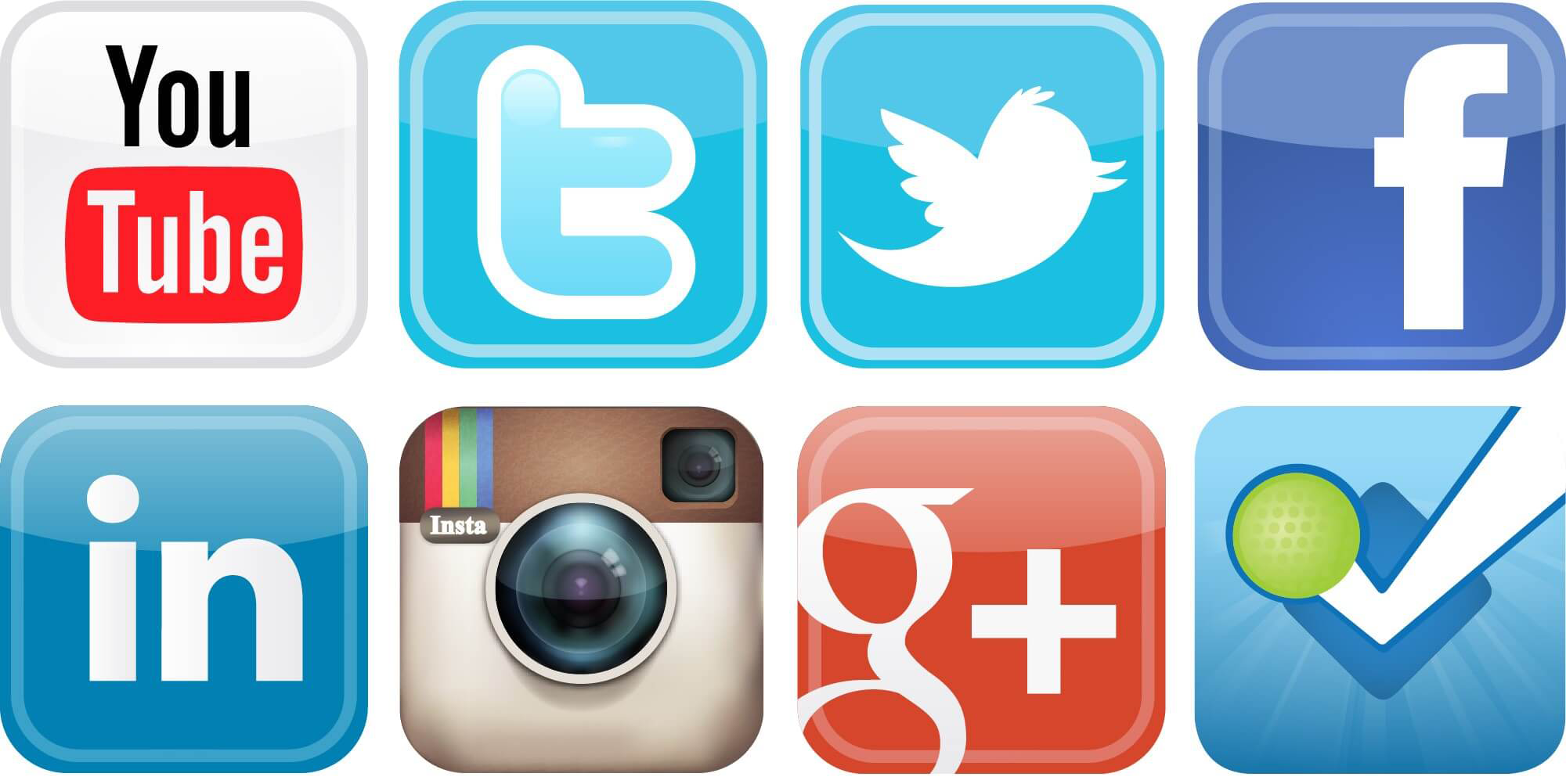 Transparent Social Media Logos Icons