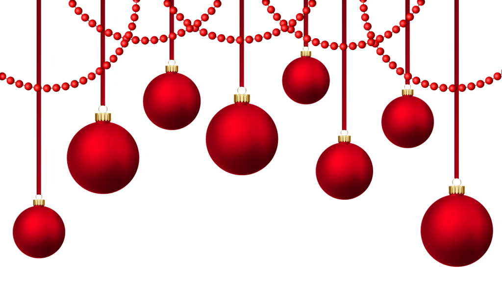 Holidays Christmas Ornament Red Ribbon Min