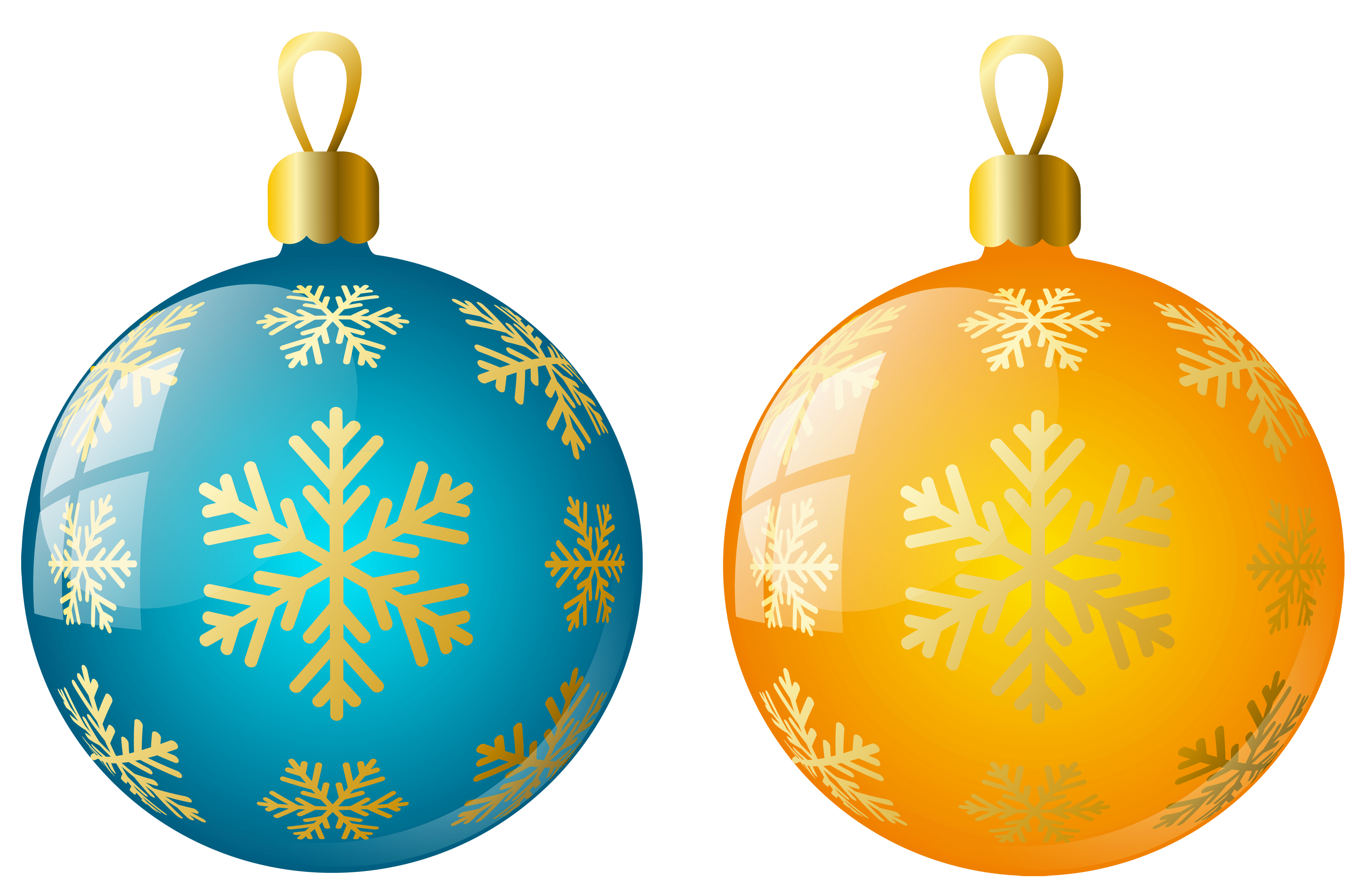 Orange Clipart Christmas Ornaments Min