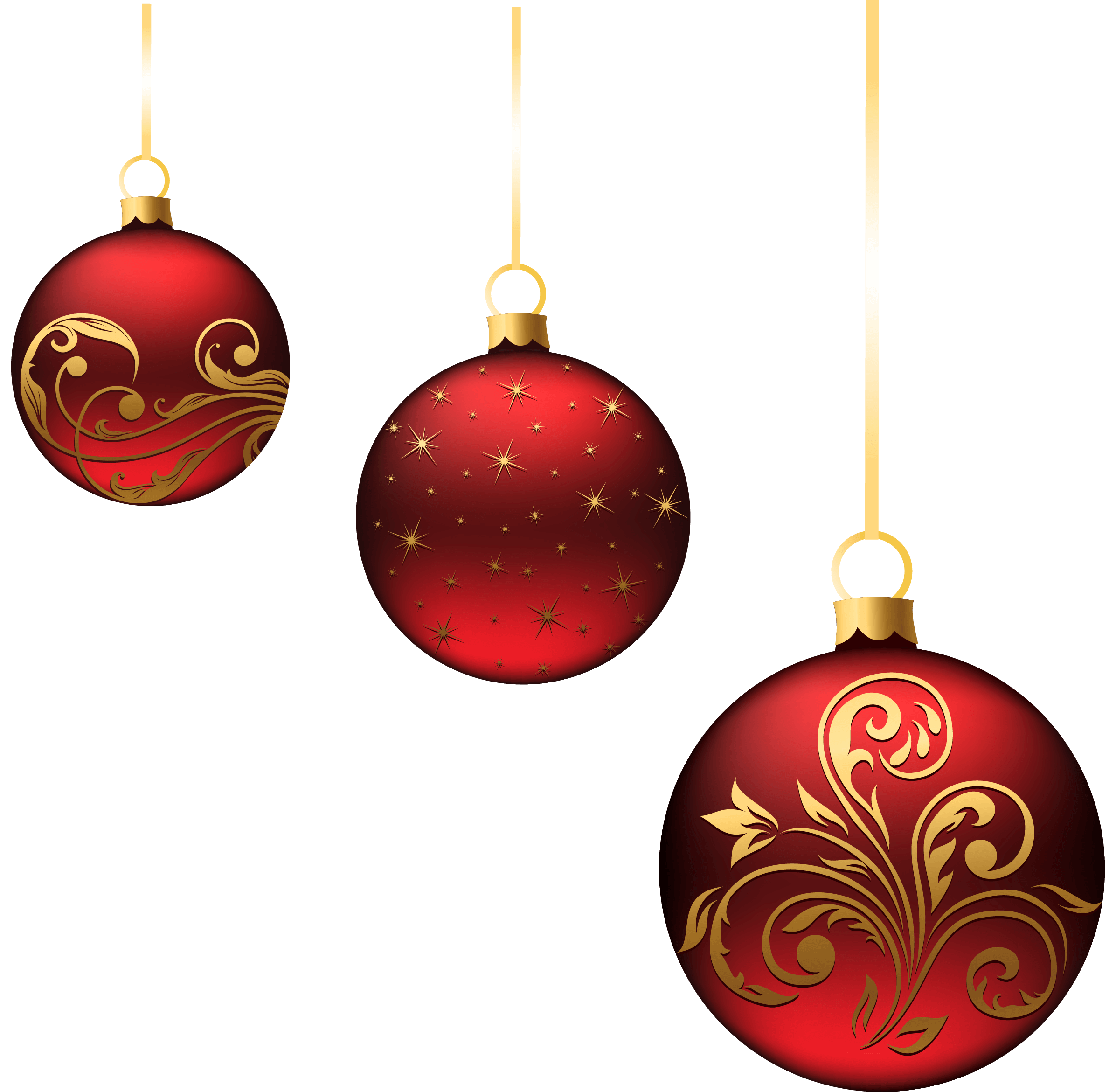 Transparent Red Christmas Ball PNG