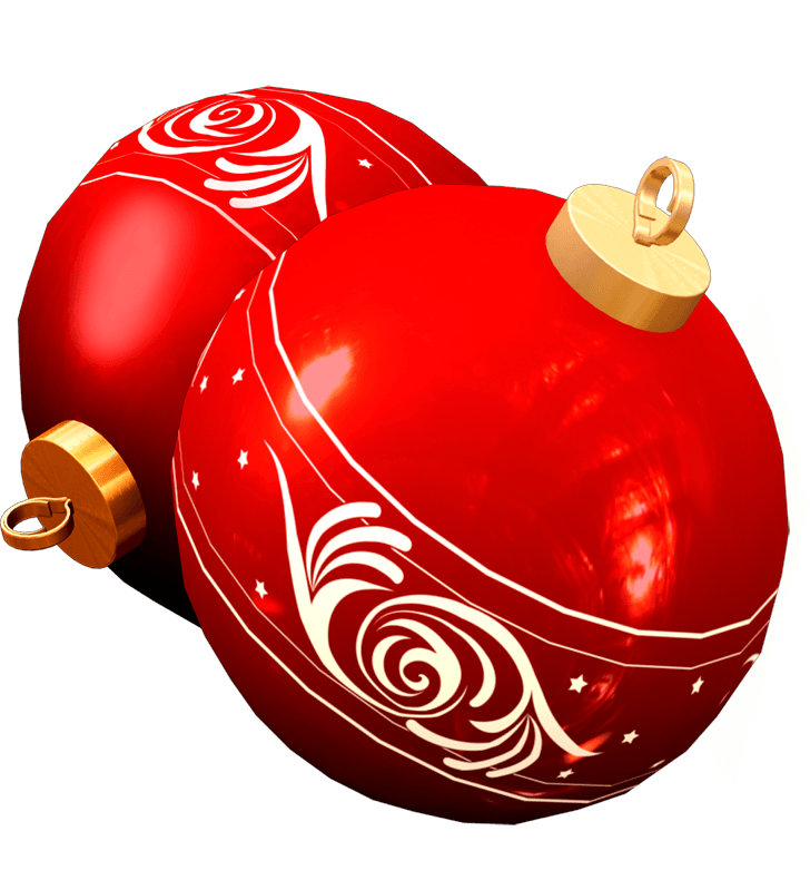 two red christmas ball toy png image