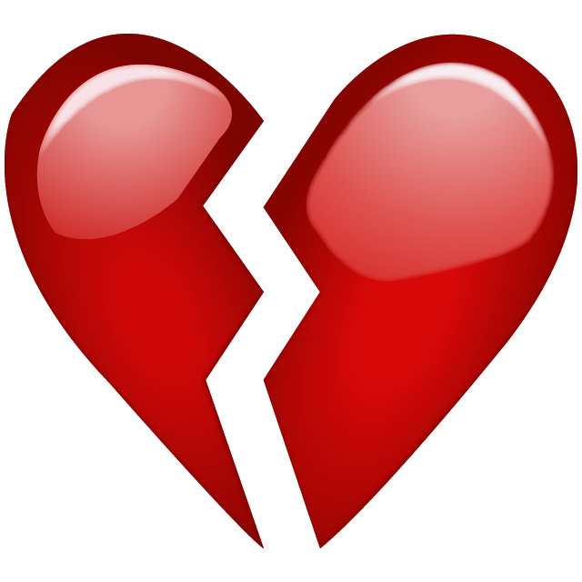 Broken Red Heart Emoji Png