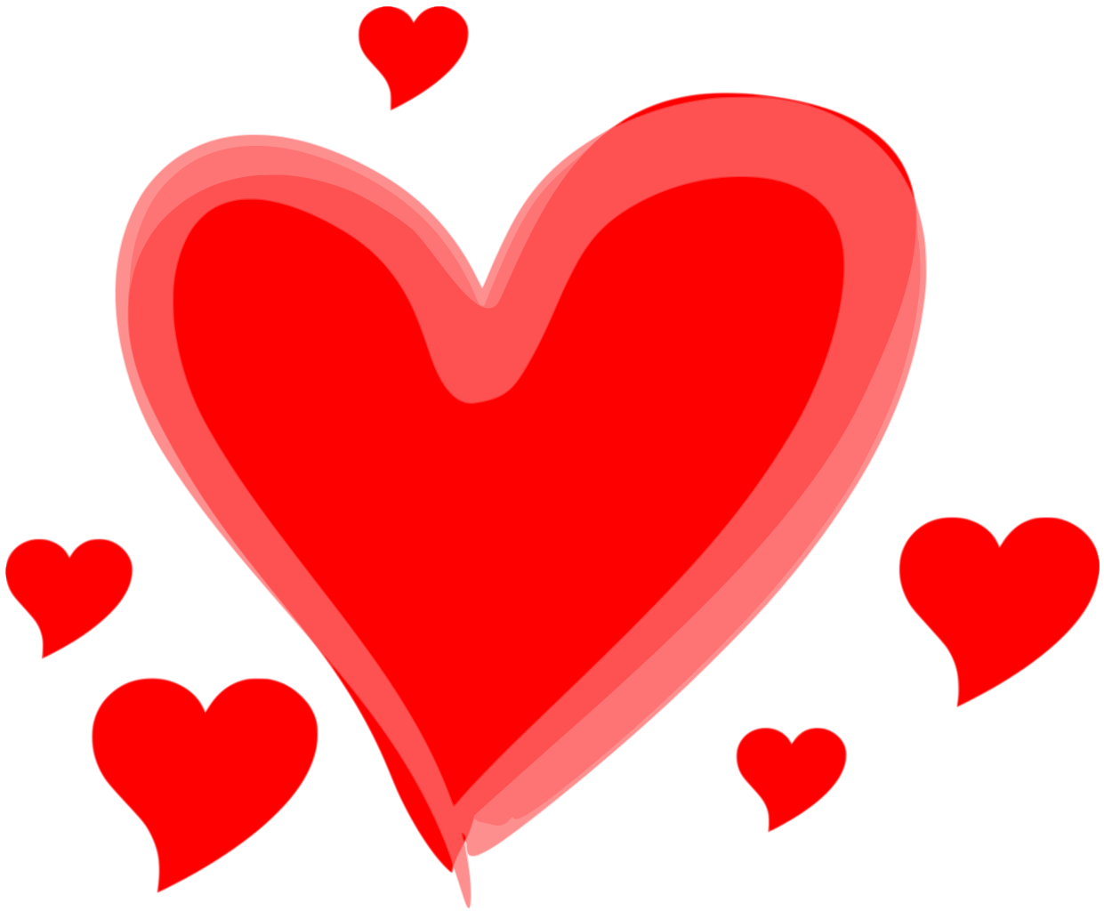 drawn love heart png transparent