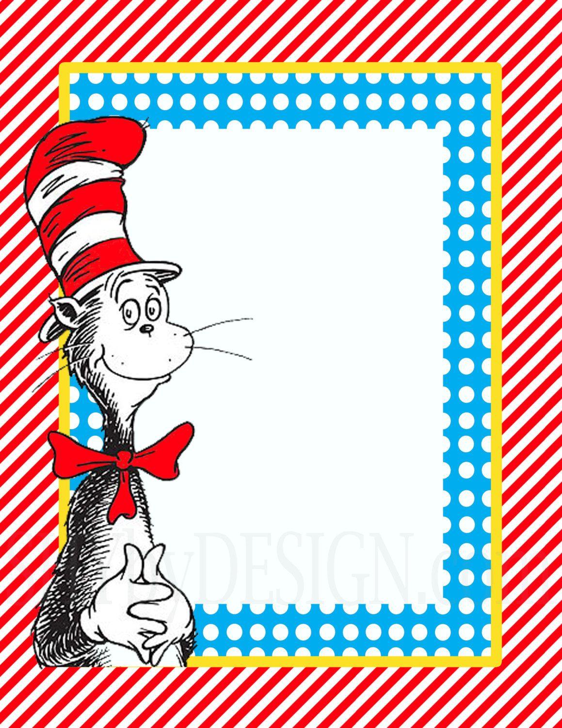 Dr Seuss Border Template