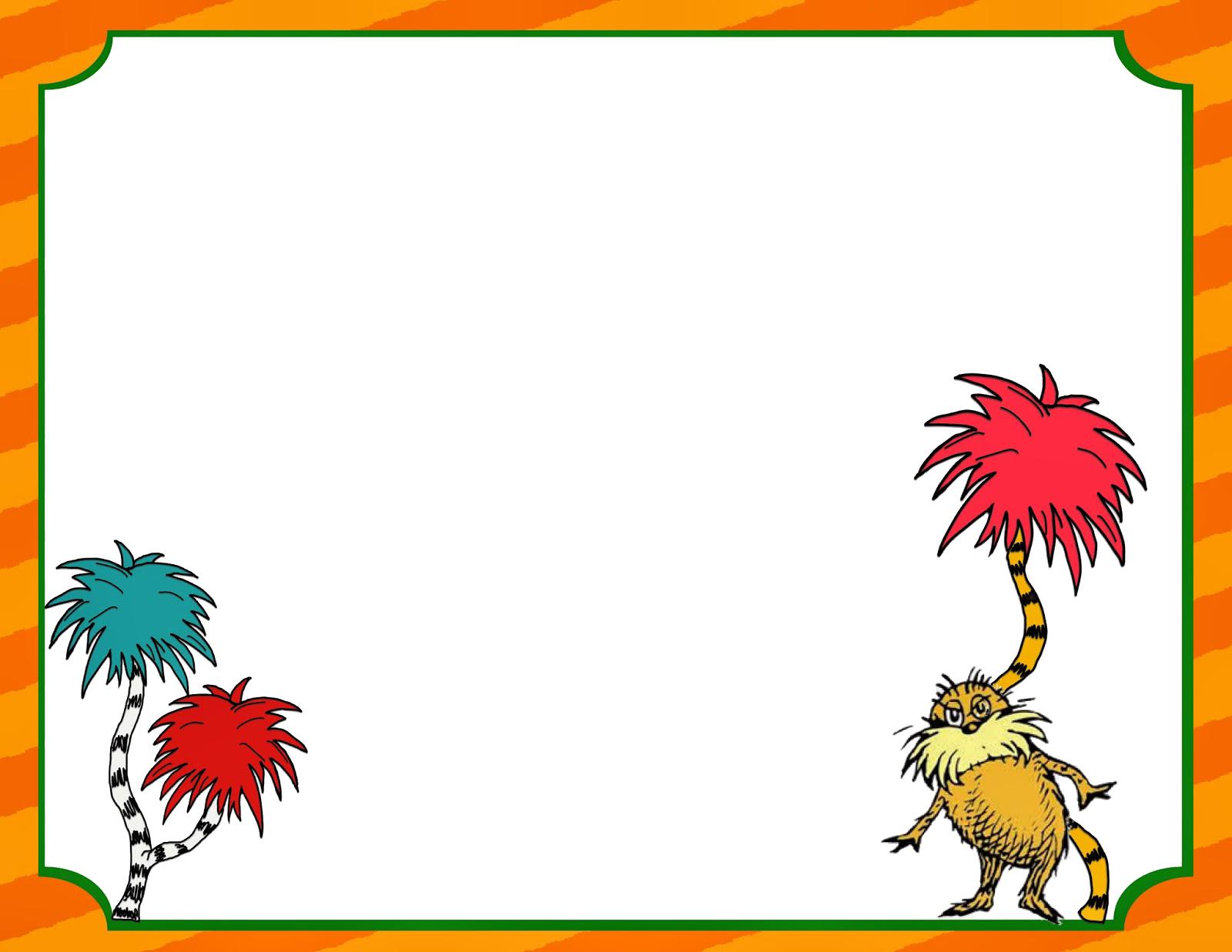 Dr Seuss Borders Writing Papers Primary Grades