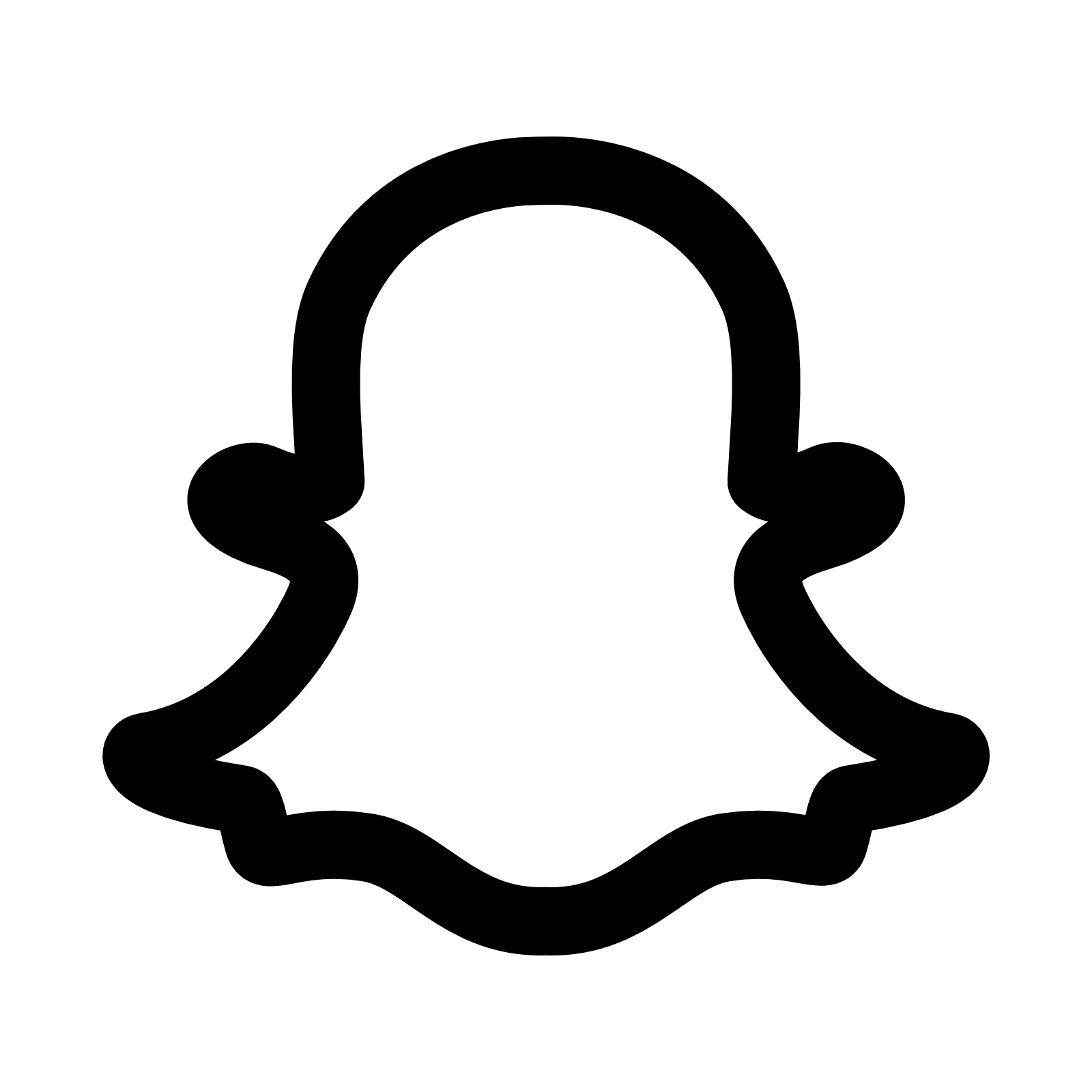 bold snapchat ghost transparent png