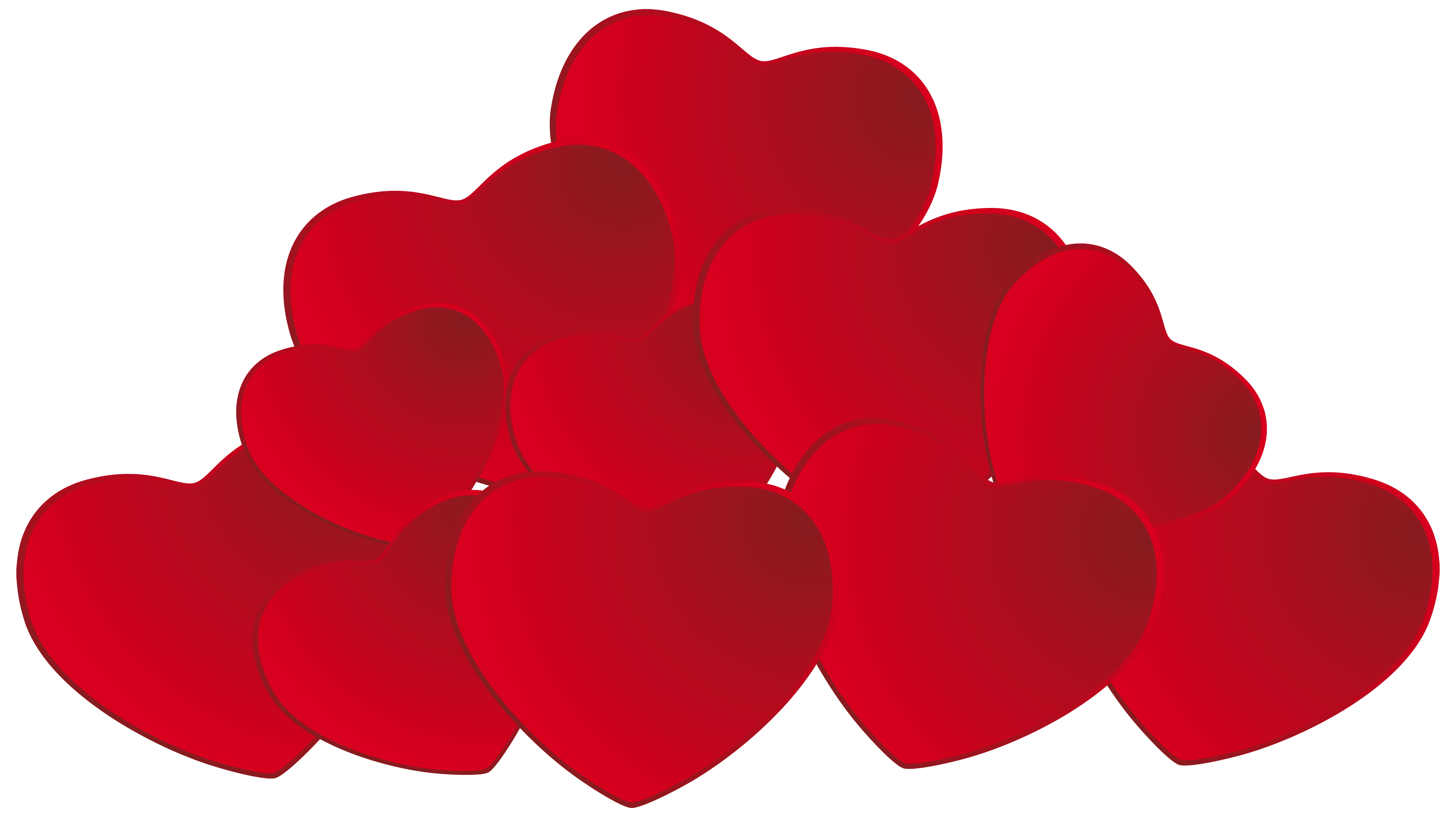 Pile of Hearts PNG Clipart
