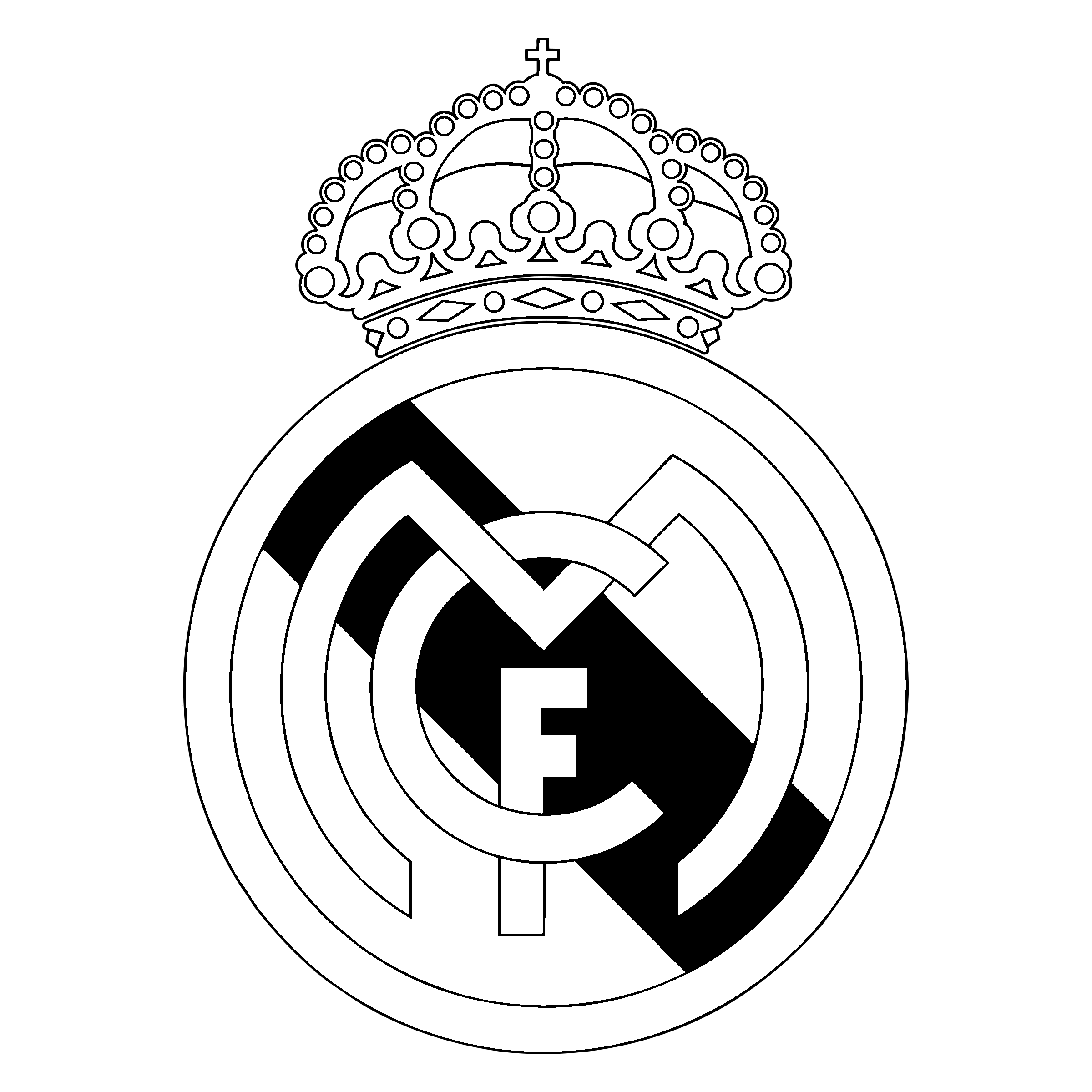 Real Madrid Logo Png Black And White