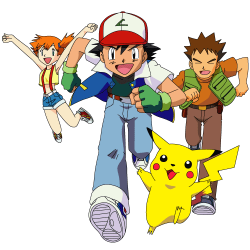 Ash and Friends Group Anime Pokemon png