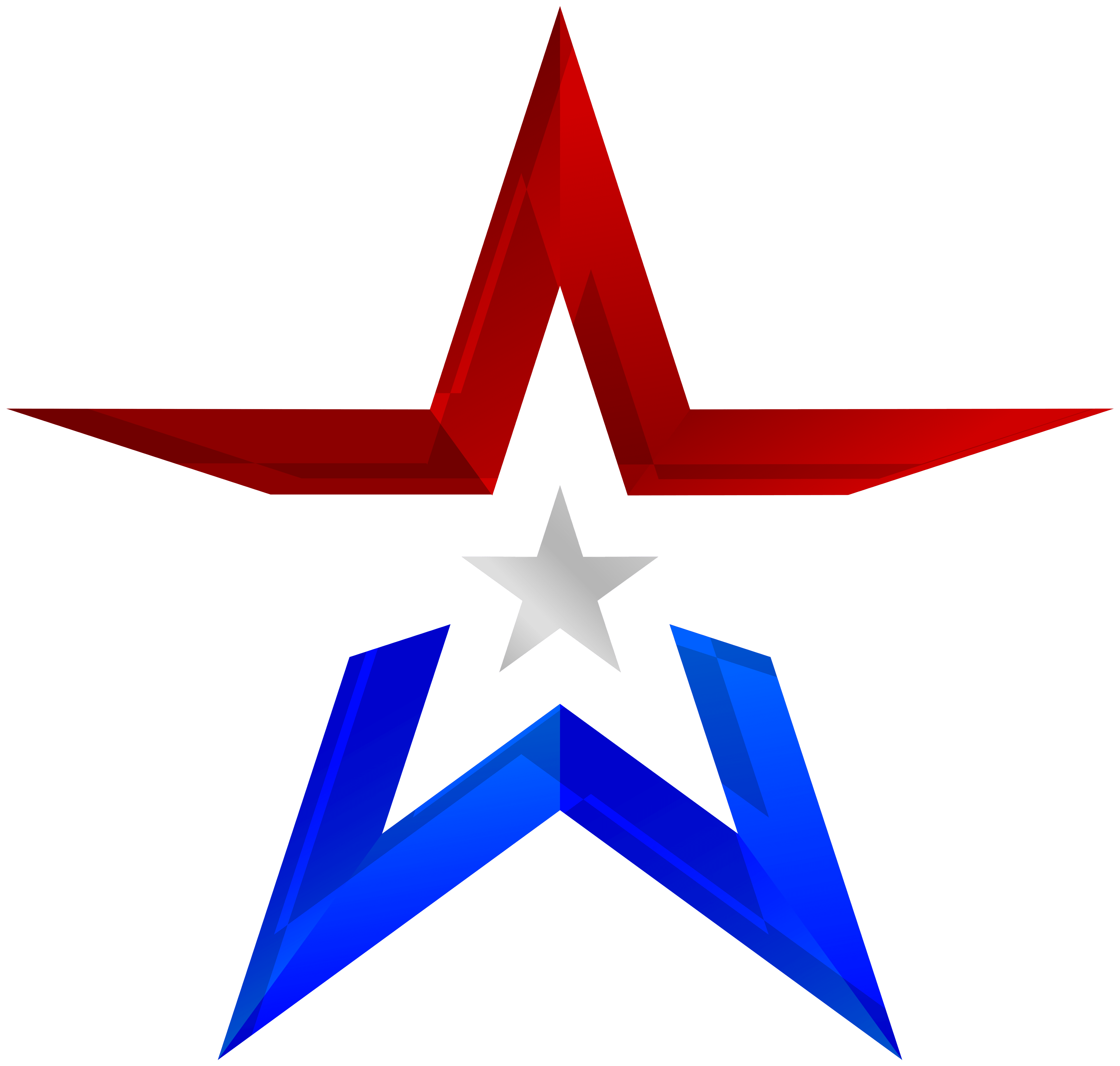 USA Colors Star Transparent PNG Clip Art Image