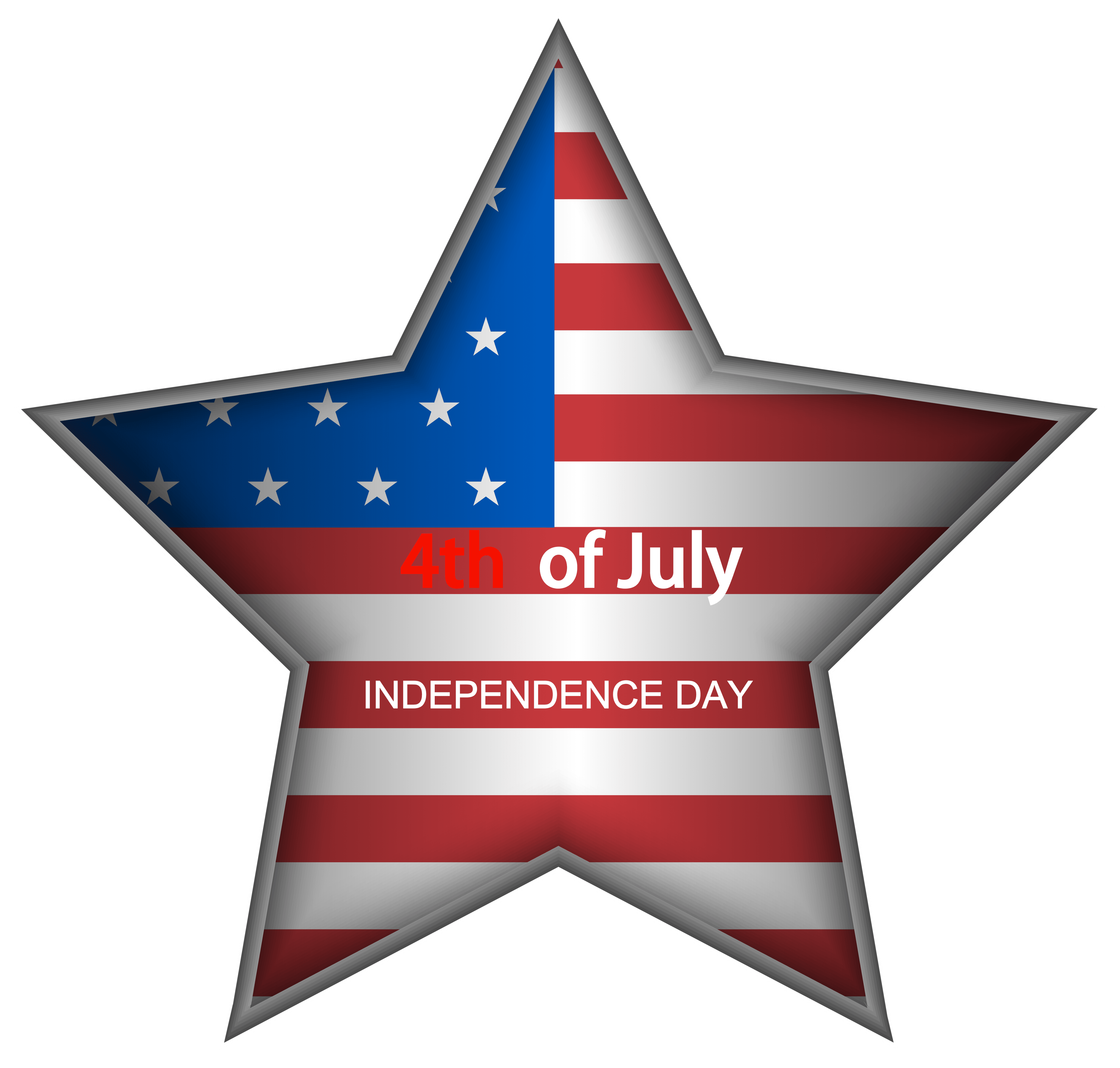 USA Independence Day Star PNG Clip Art Image