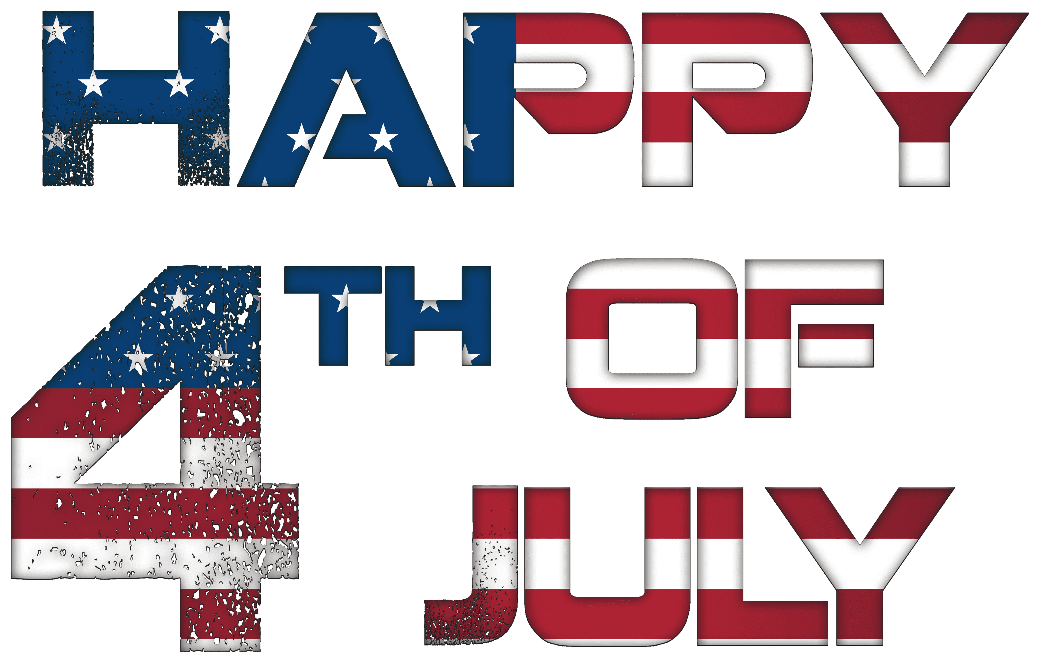 Happy 4th July USA PNG Clip Art Image