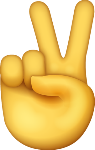 Peace Victory Hand Emoji Icon ios10