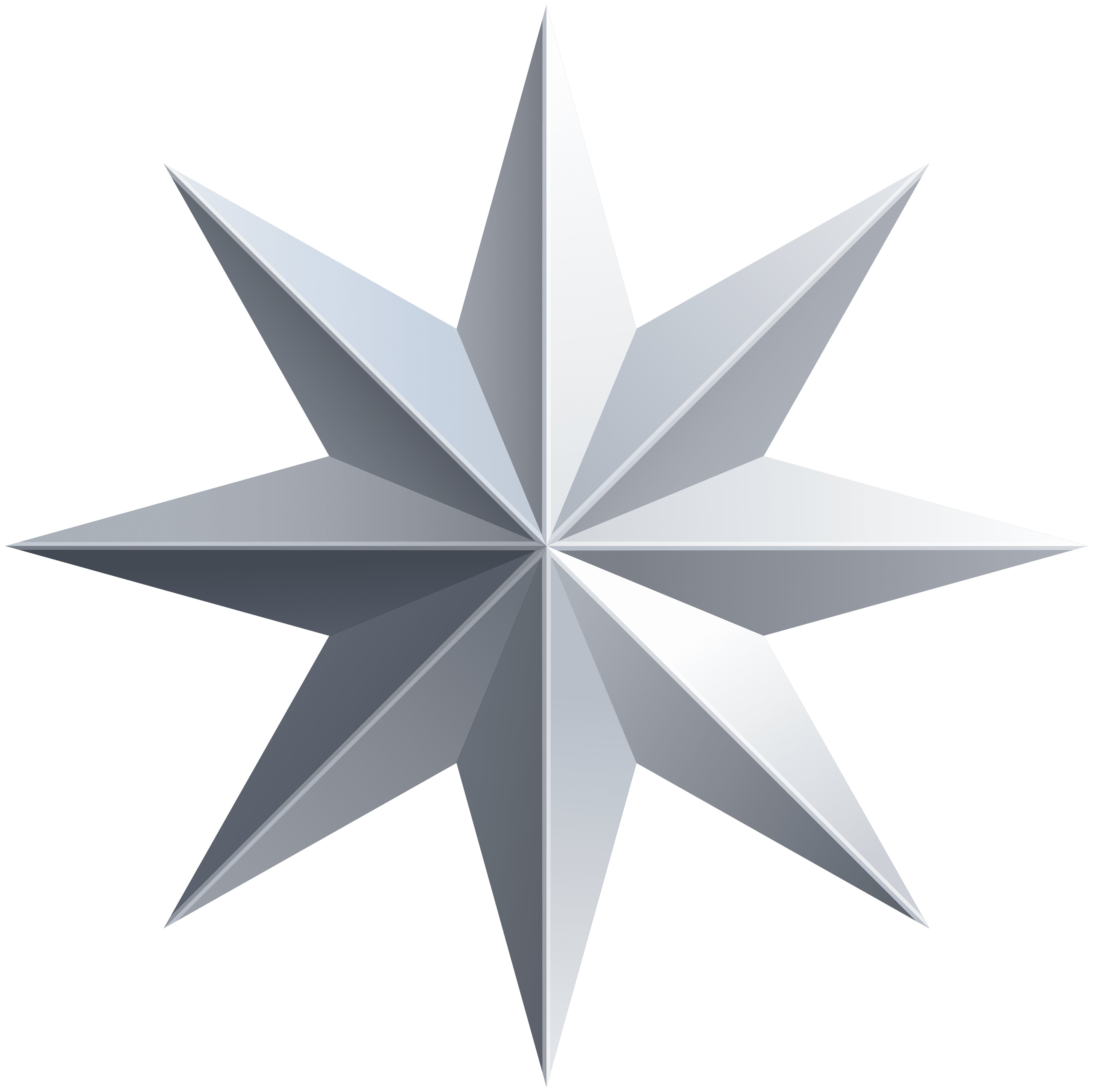 Silver Star Transparent PNG Image