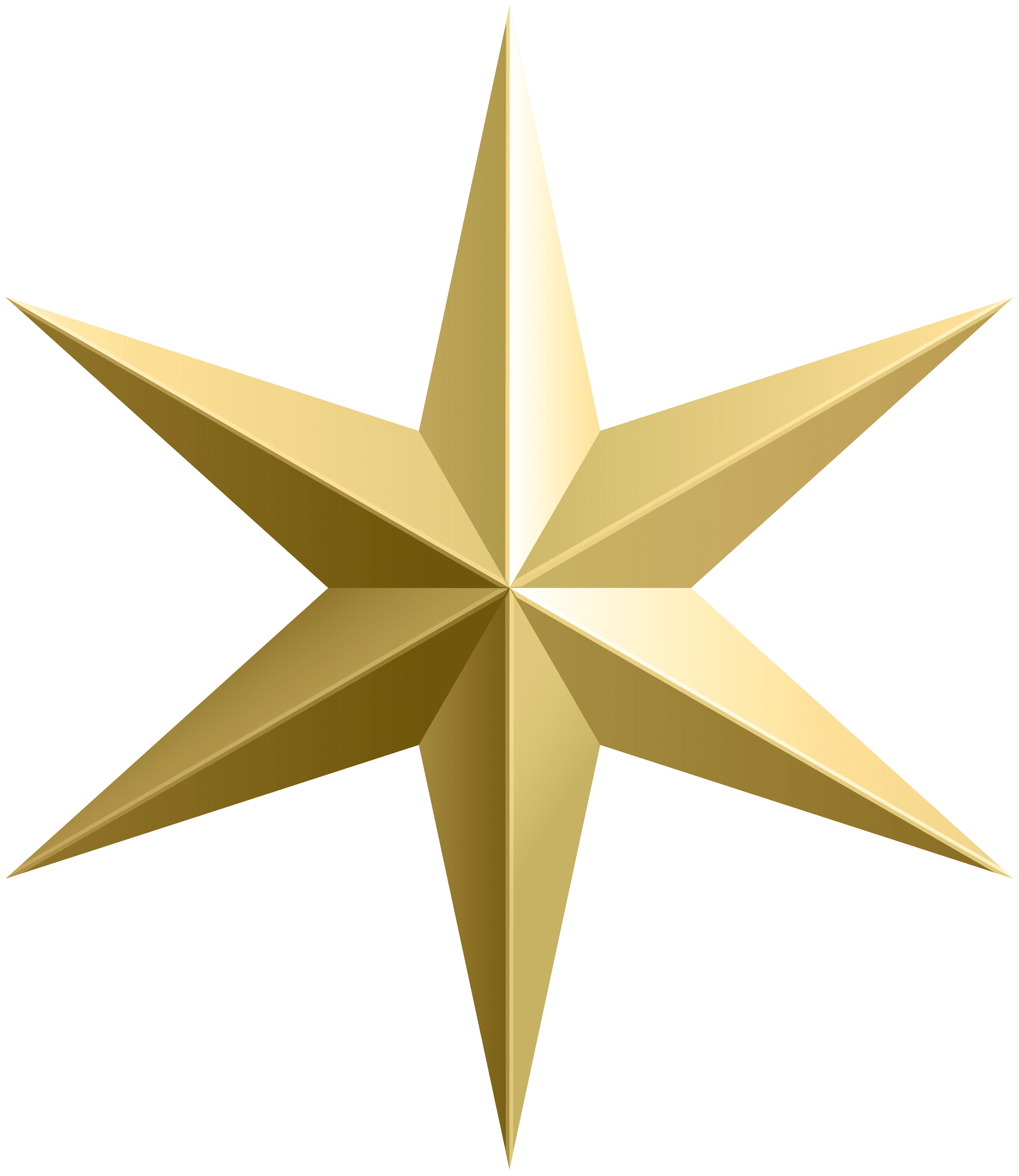 Gold Star Transparent Clip Art Image