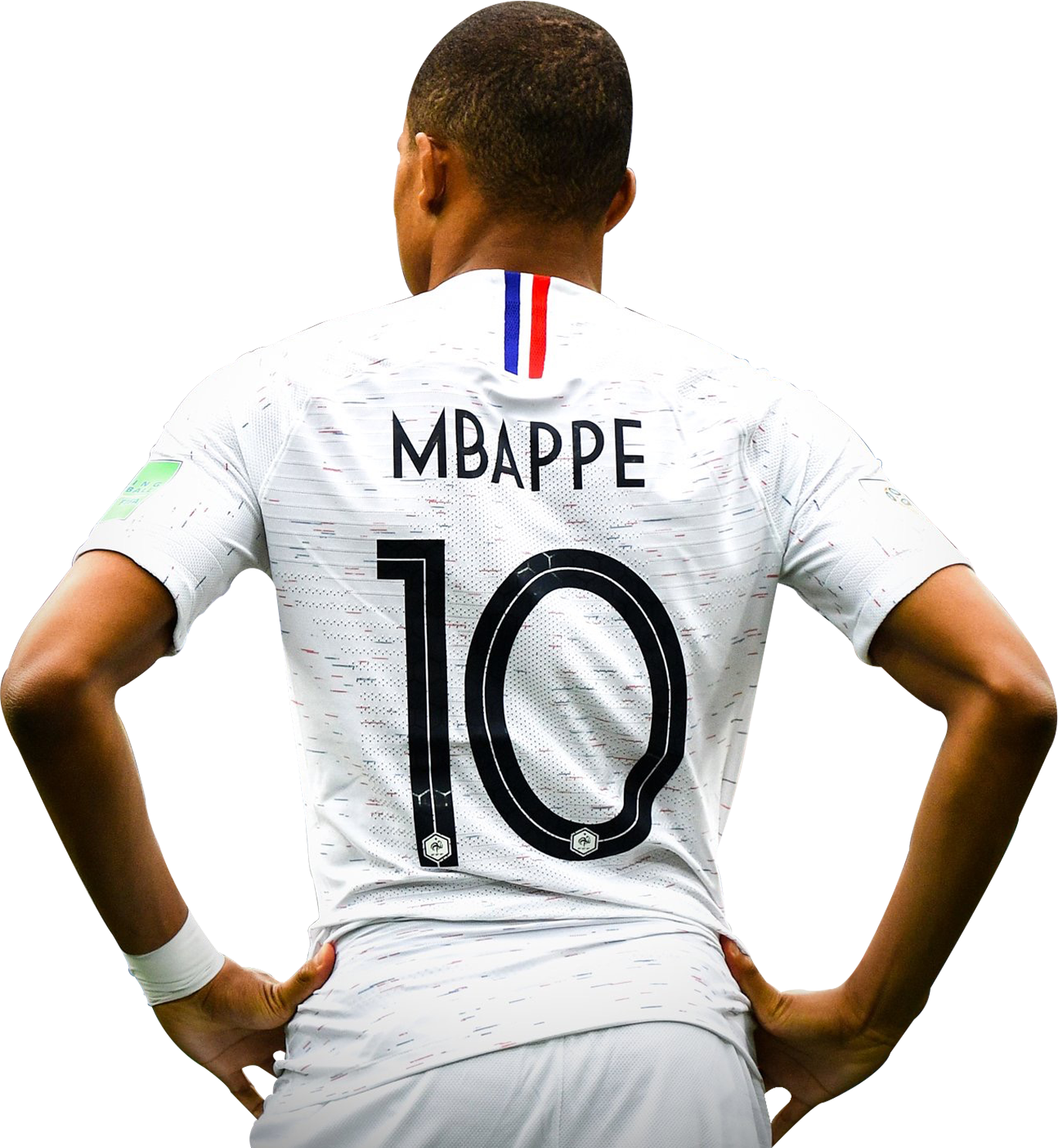 Kylian Mbappe png white jersey france world cup