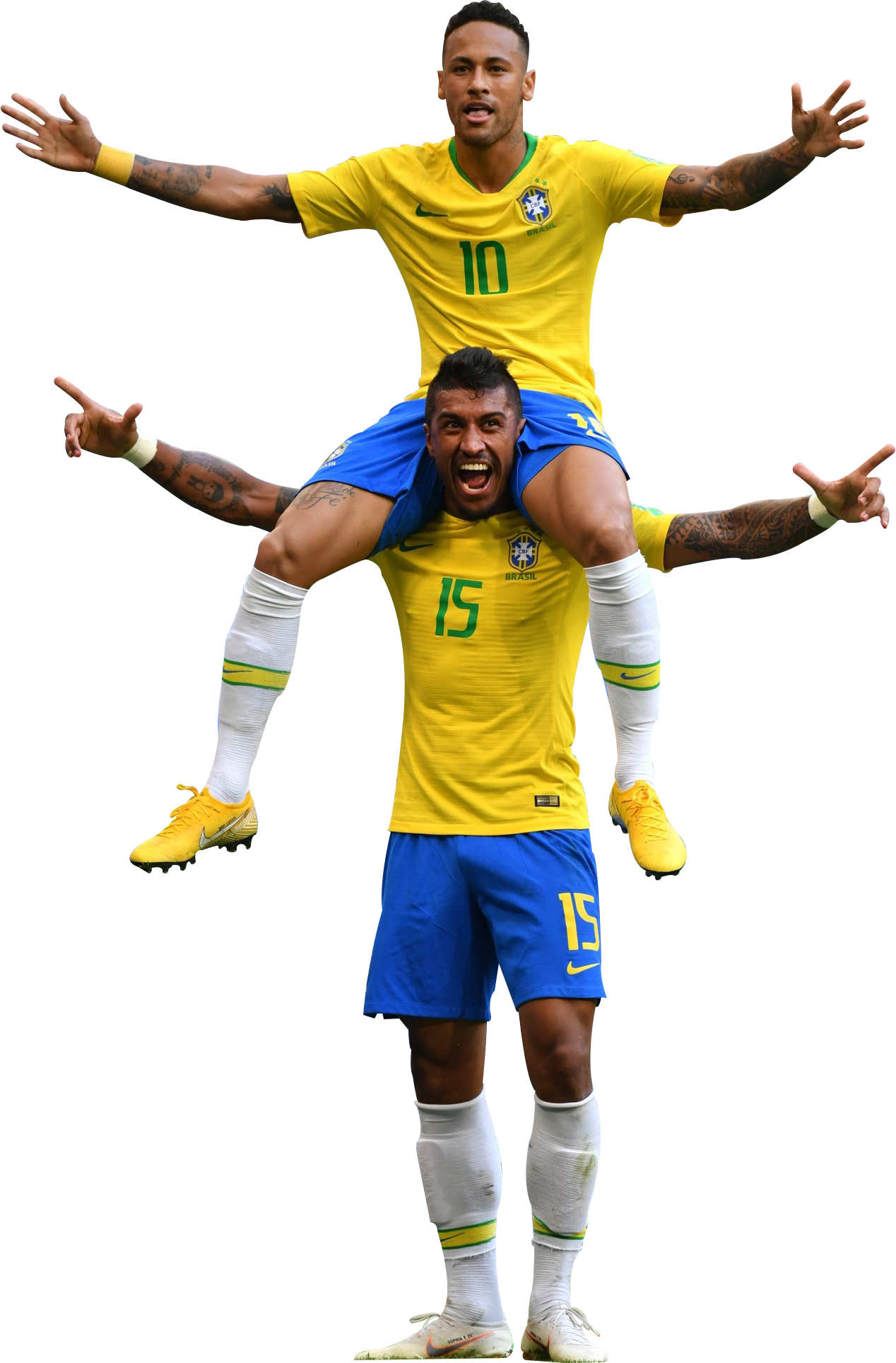 Neymar Paulinho Brazil Fifa World Cup 2018