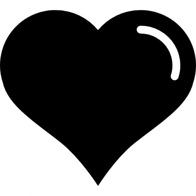 heart shaped clipart black and white