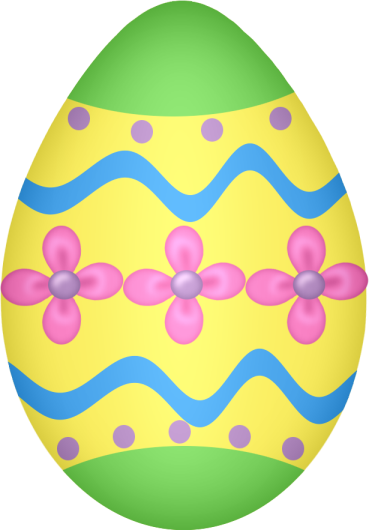 yellow green flower easter egg png