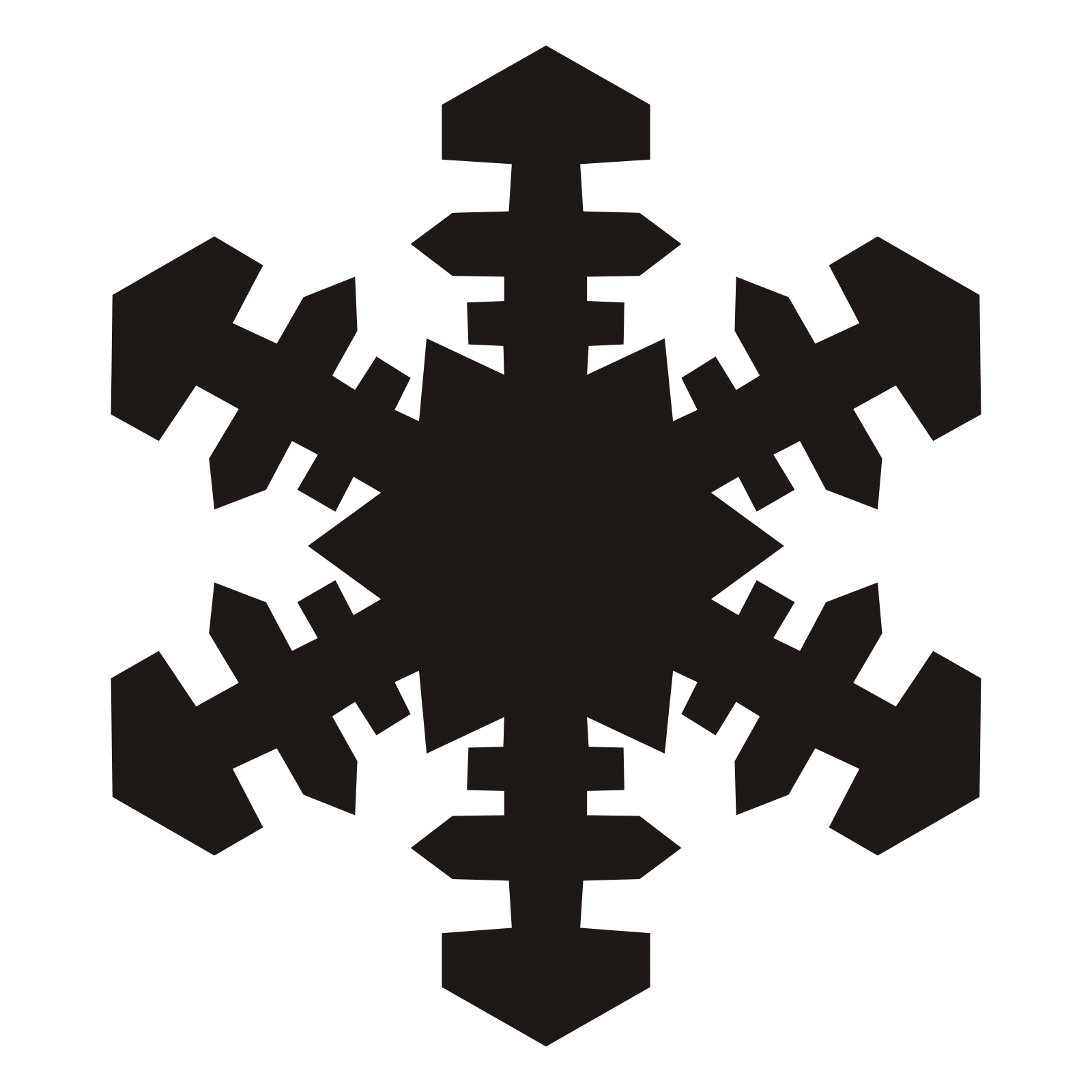 Black Snowflake Png 3