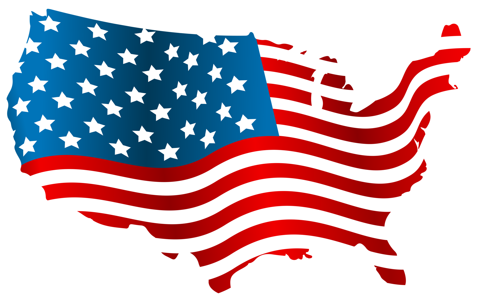 Usa Flag Map Png Clip Art Image