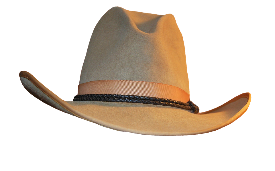 cowboy hat with black rope