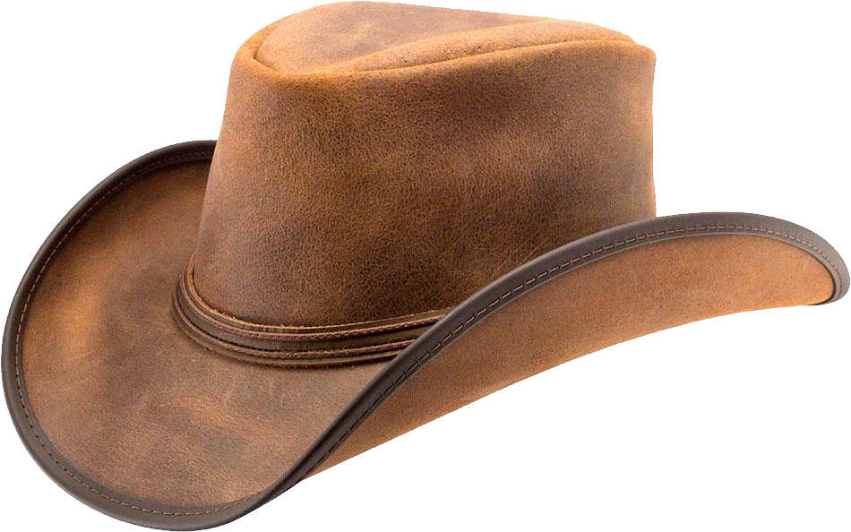 real leather cowboy hat png
