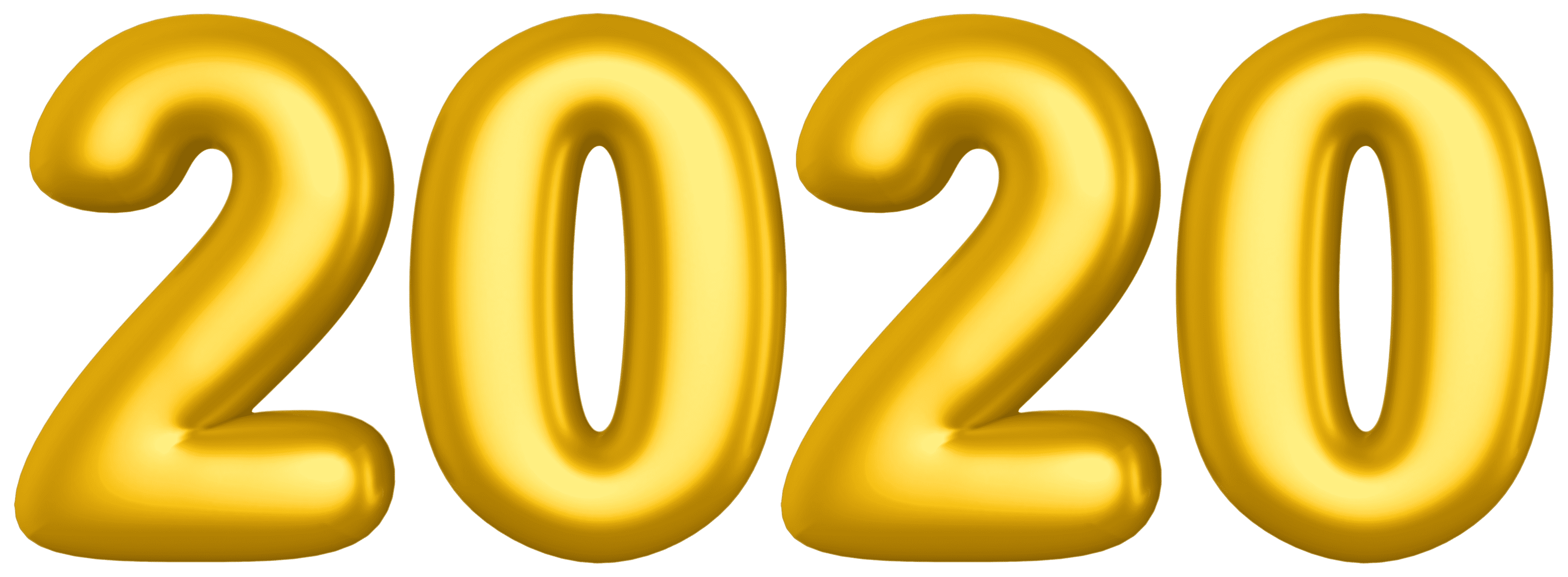 2020 Yellow PNG Clip Art Image
