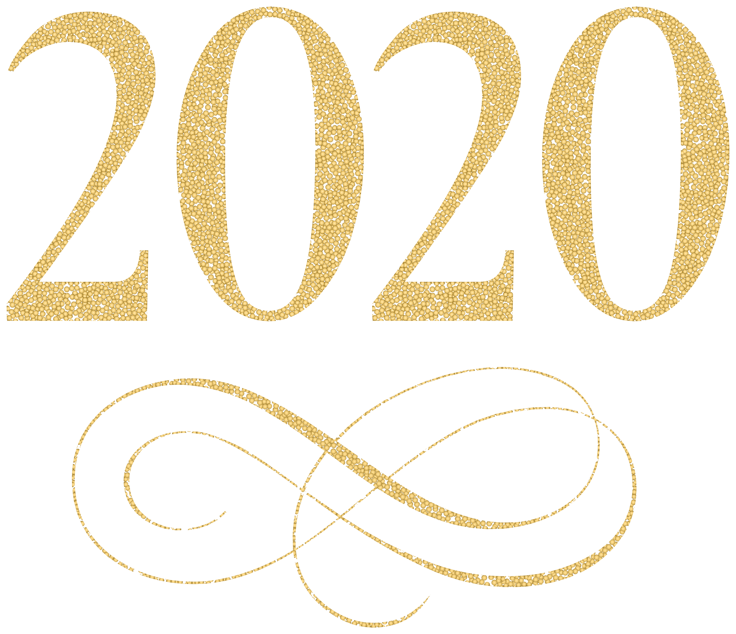 2020_Transparent_Gold_PNG_Clip_Art
