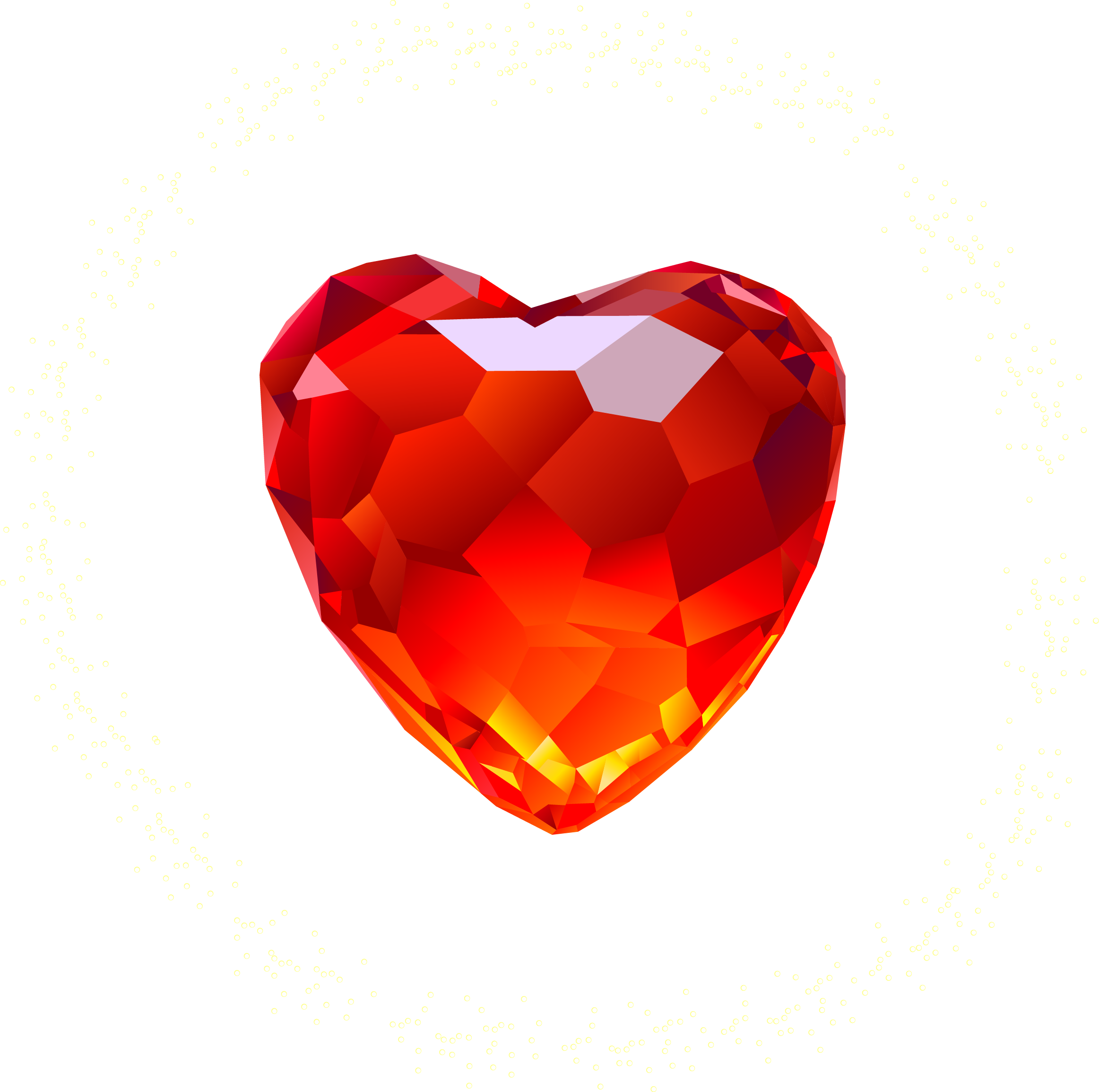 Large Red Diamond Heart Clipart