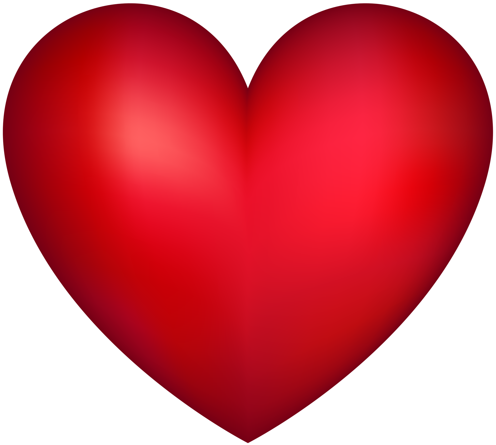 Red Heart Transparent PNG Image 3d