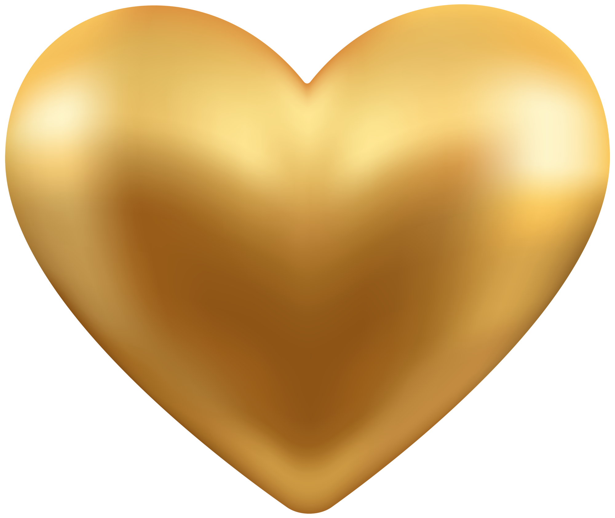 Gold Heart Transparent PNG Clip Art