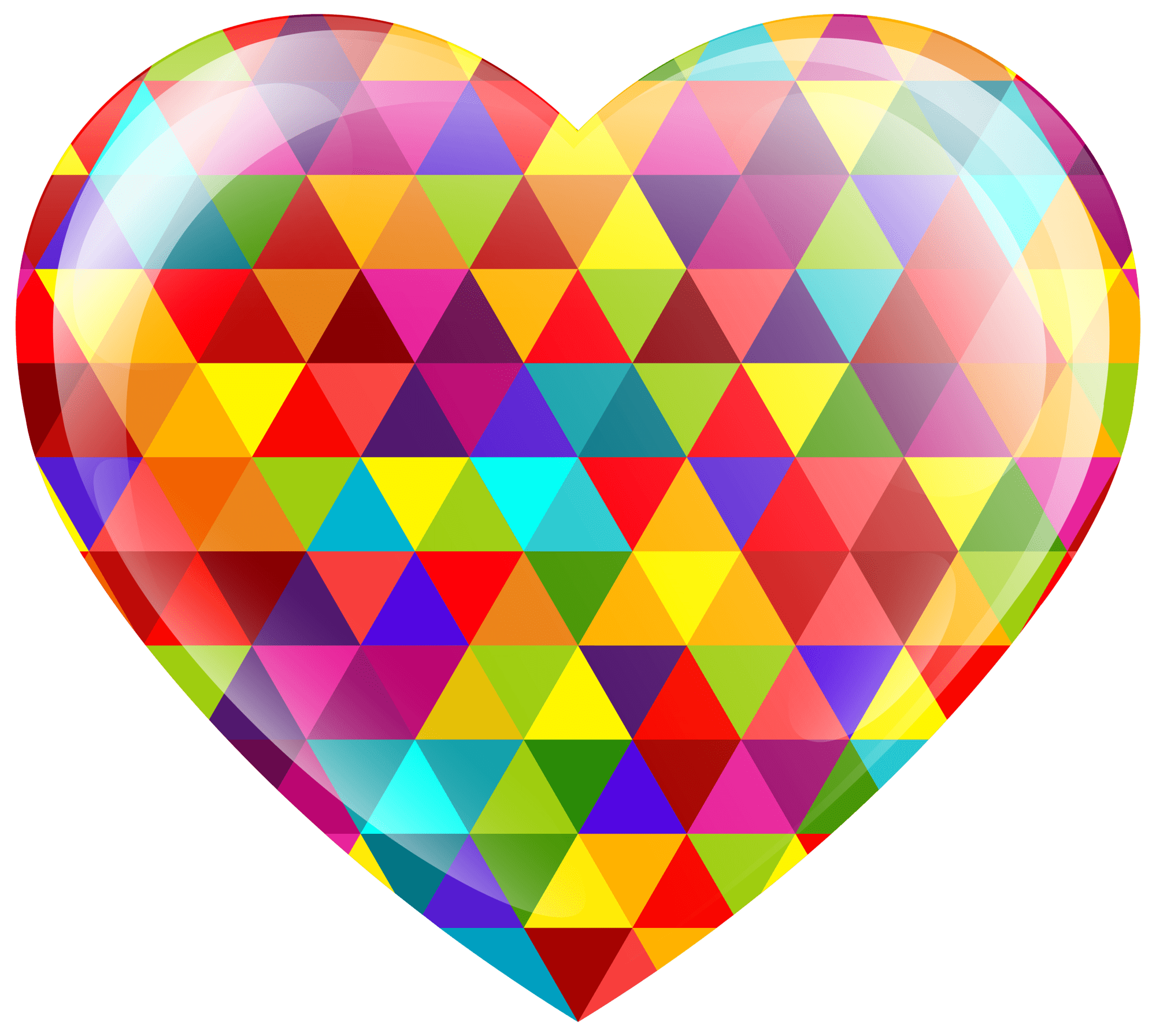 Multicolor Heart PNG Clip Art Image