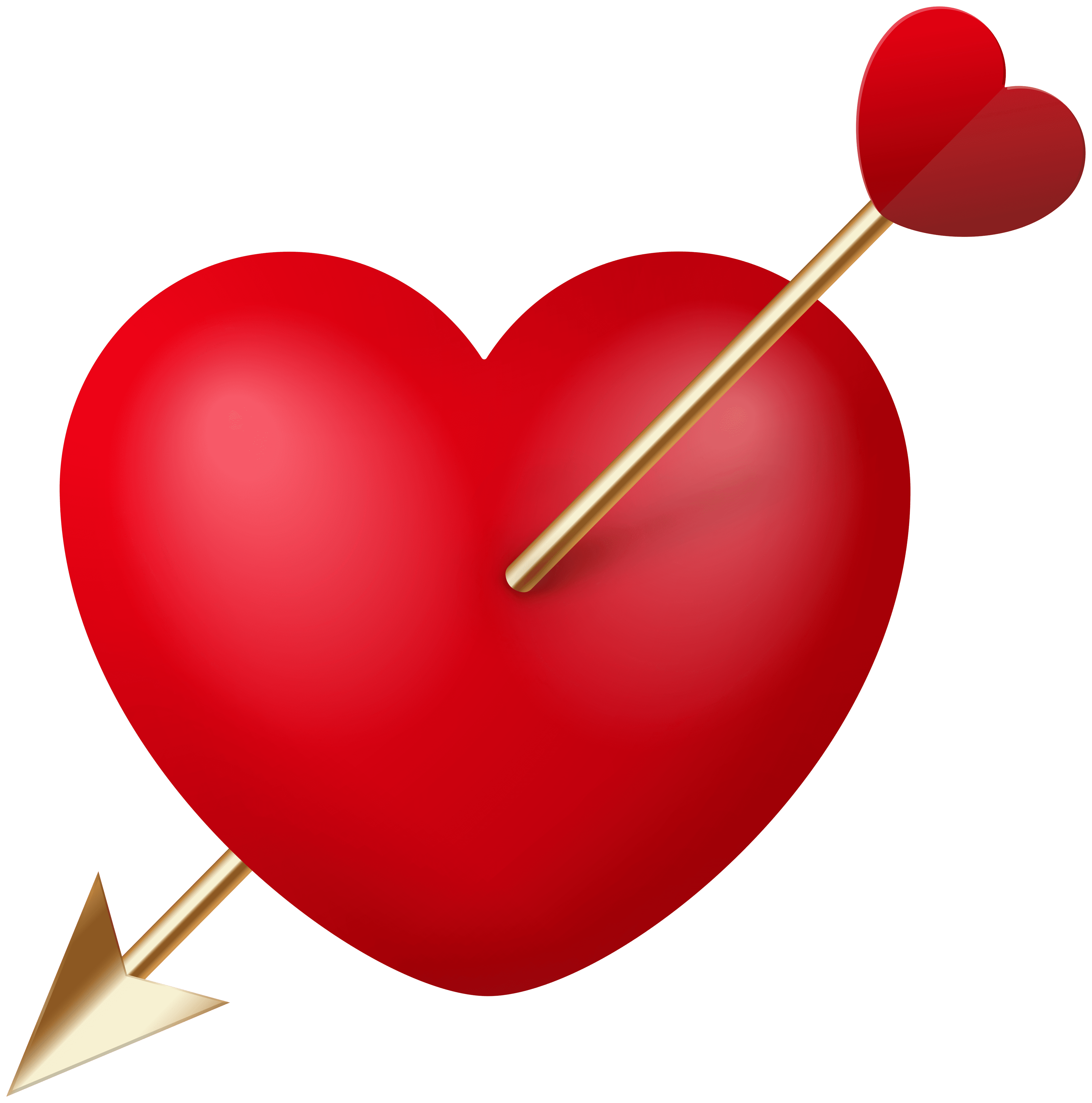 Heart with Cupid Arrow PNG Clipart