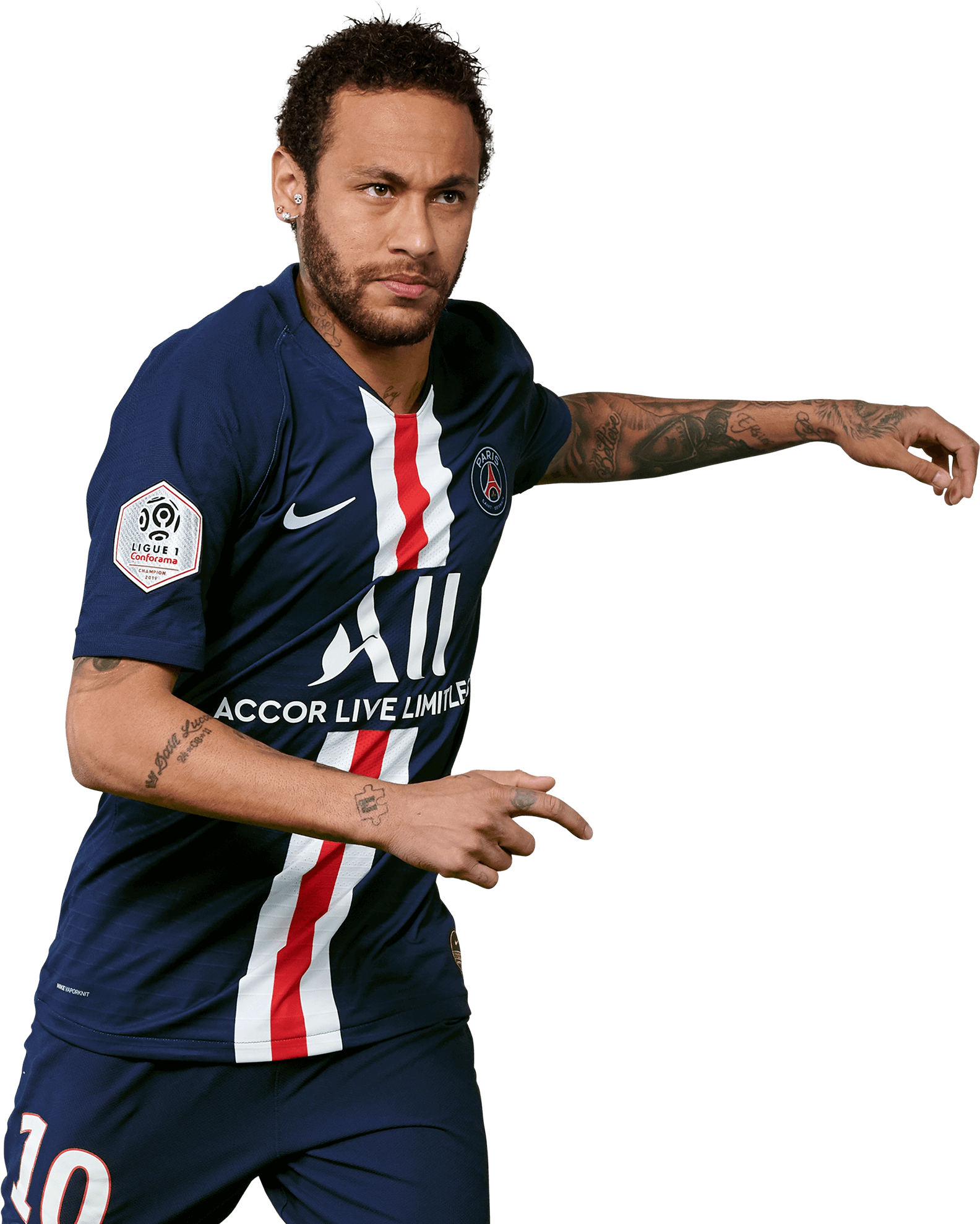Ready to score with Neymar image transparent