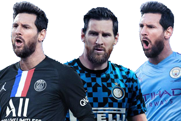 Messi Inter Milan Manchester united Manchester City PSG